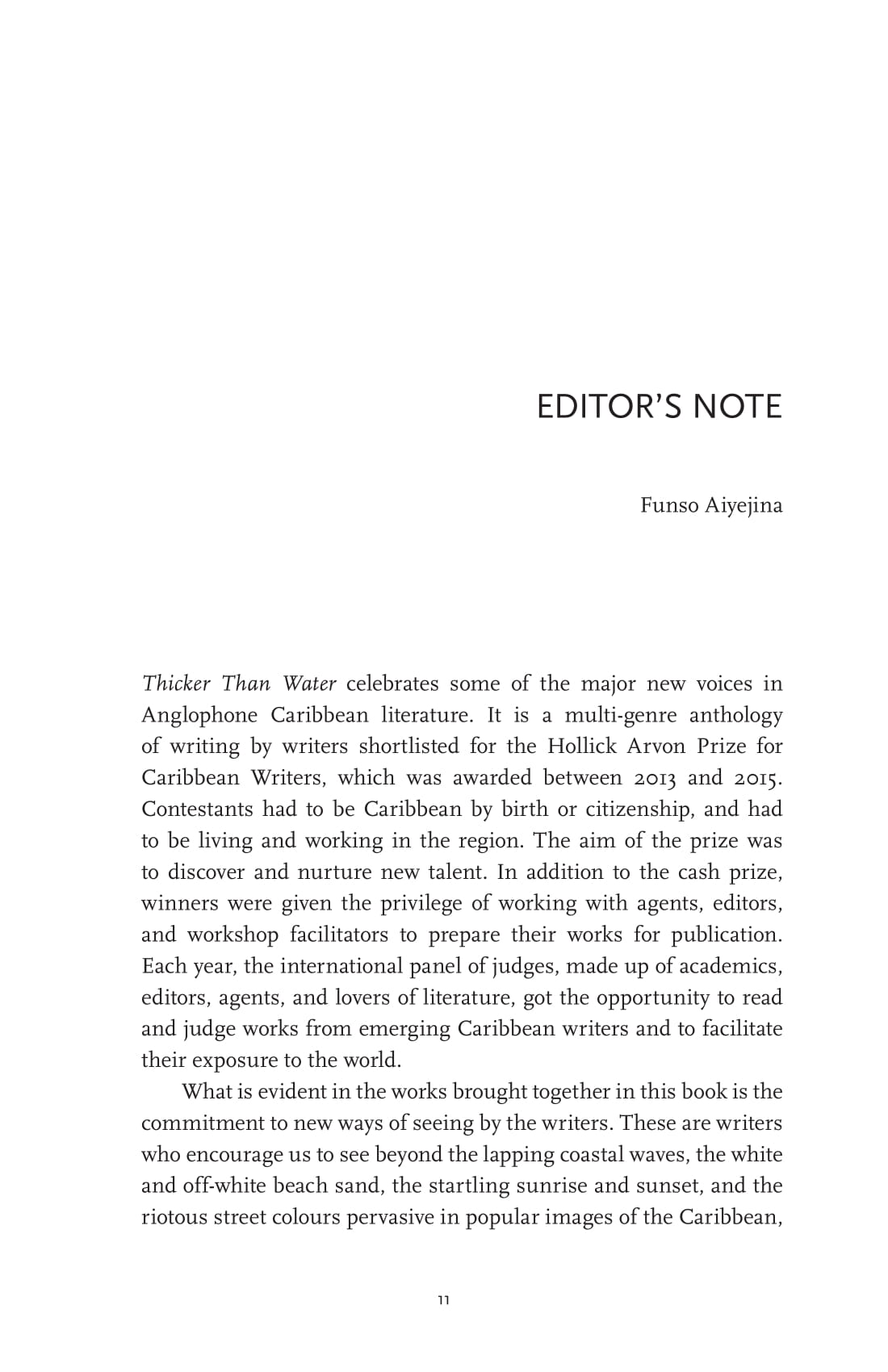 Thicker Than Water: New writing from the Caribbean