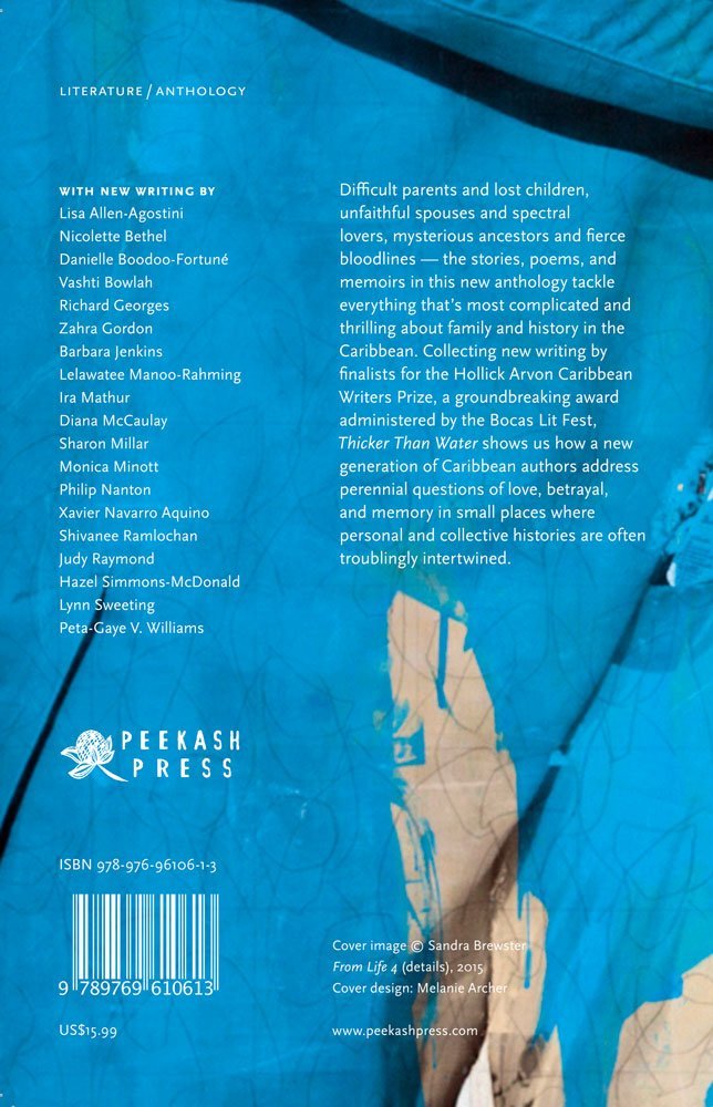 Thicker Than Water: New writing from the Caribbean back cover