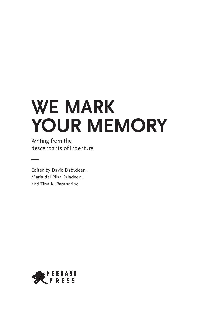 We Mark Your Memory